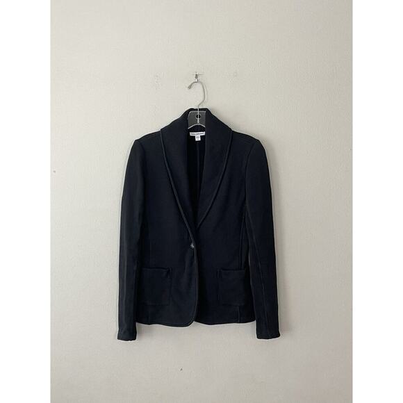 James Perse Sweaters - James Perse Women’s Size 2 Black Sweater One Button Cardigan Casual Work Ribbed